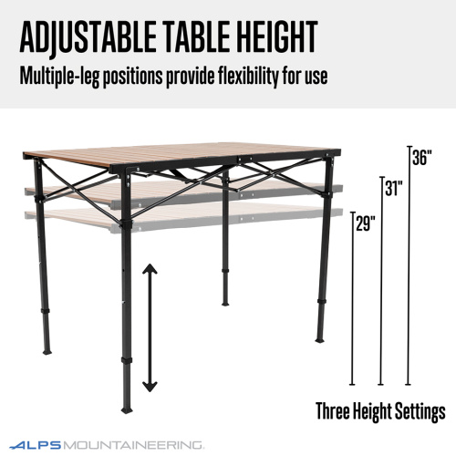 Alps Mountaineering Furniture Overlanding Table Black/Woodgrain