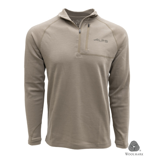 alps mountaineering More Gear Evolution Merino 250 Quarter Zip Riverstone