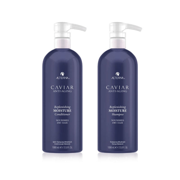 alterna Caviar Anti-Aging Replenishing Moisture Shampoo & Conditioner 1L Duo