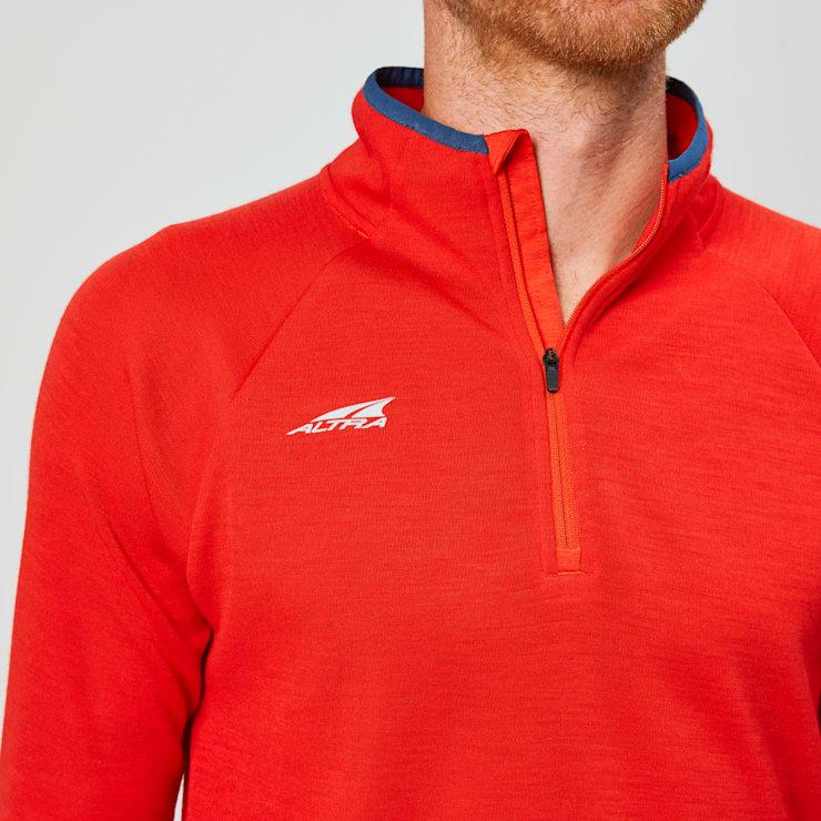 Altra Men's Core Merino Wool 1/2 Zip Red