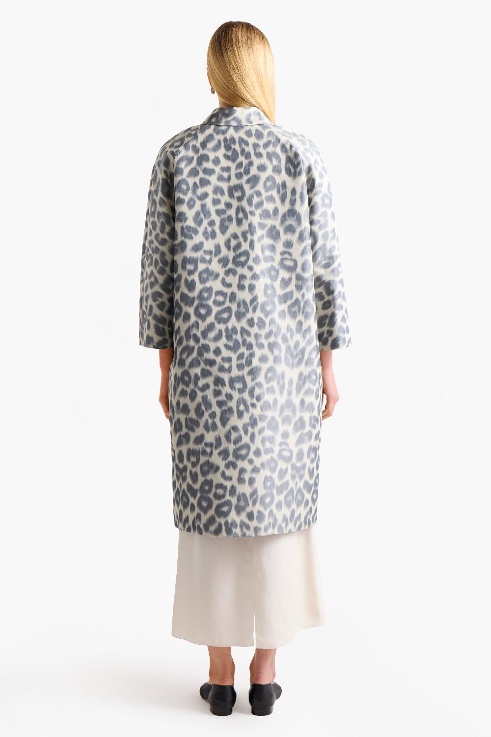 Altuzarra Adams Coat Antique Pearl Leopard