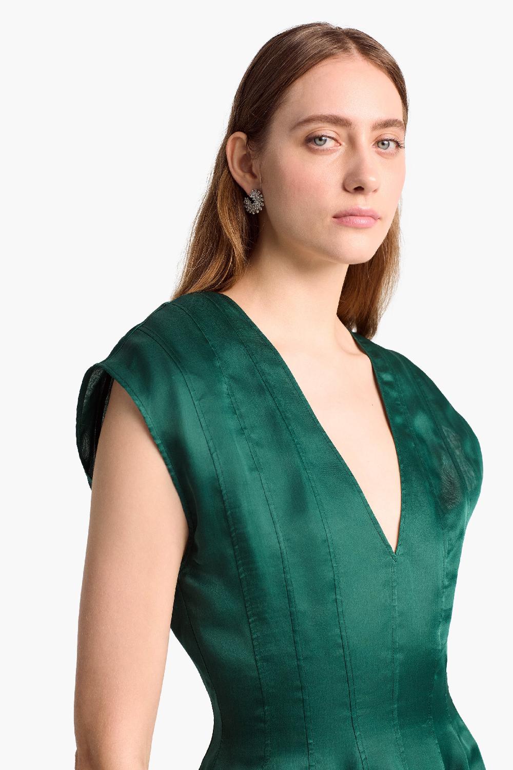 Altuzarra Beaded Huggie Earring Shiny Silver