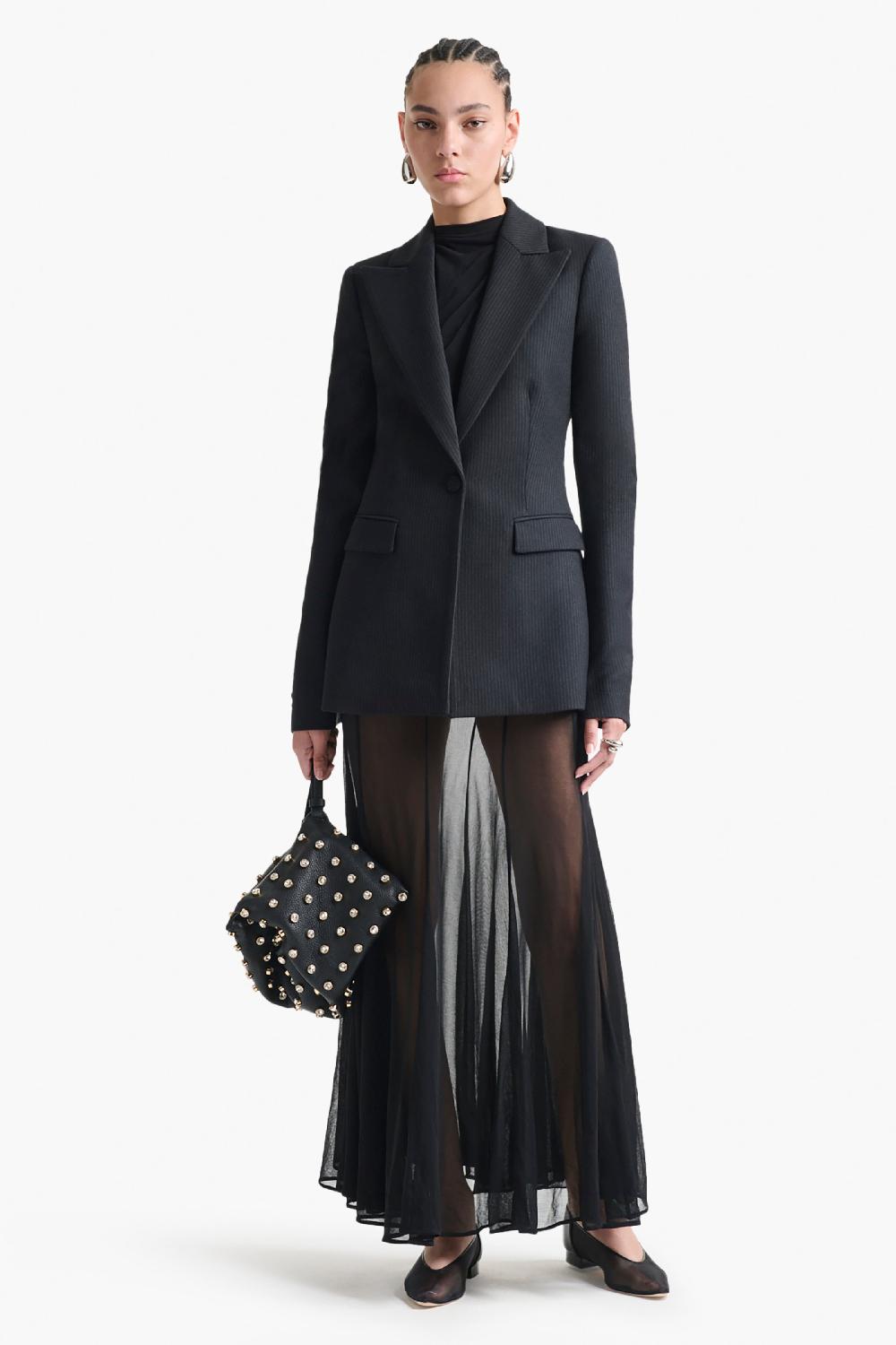 altuzarra Beatty Jacket Black/Ivory Pinstripe
