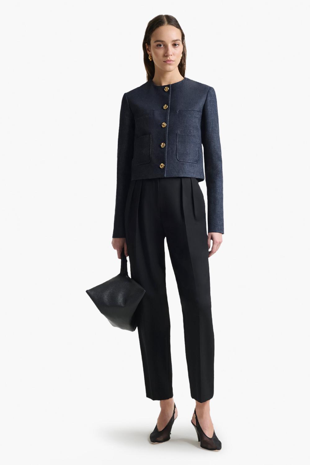 altuzarra Bernadette Denim Jacket Berry Blue