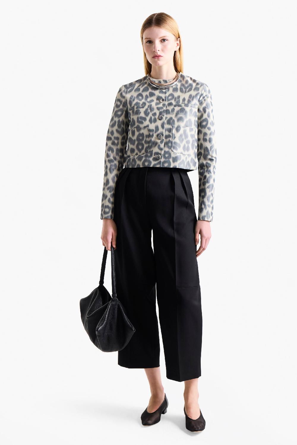 Altuzarra Bernadette Jacket Antique Pearl Leopard