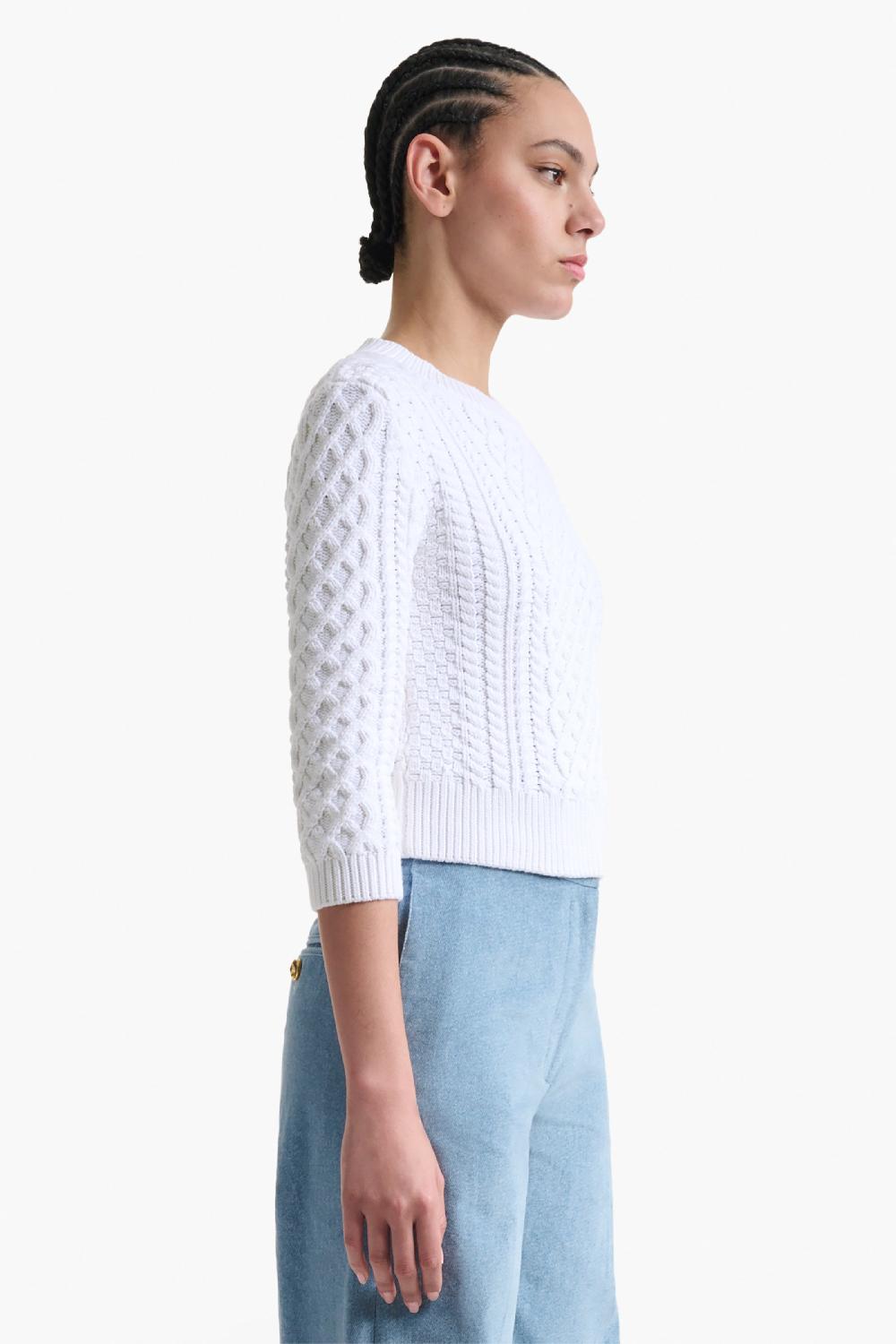 Altuzarra Cabbie Sweater Optic White