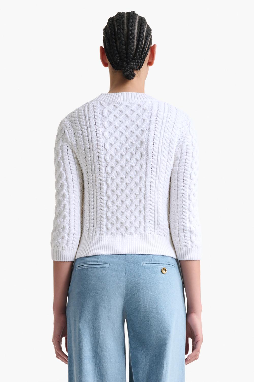 Altuzarra Cabbie Sweater Optic White