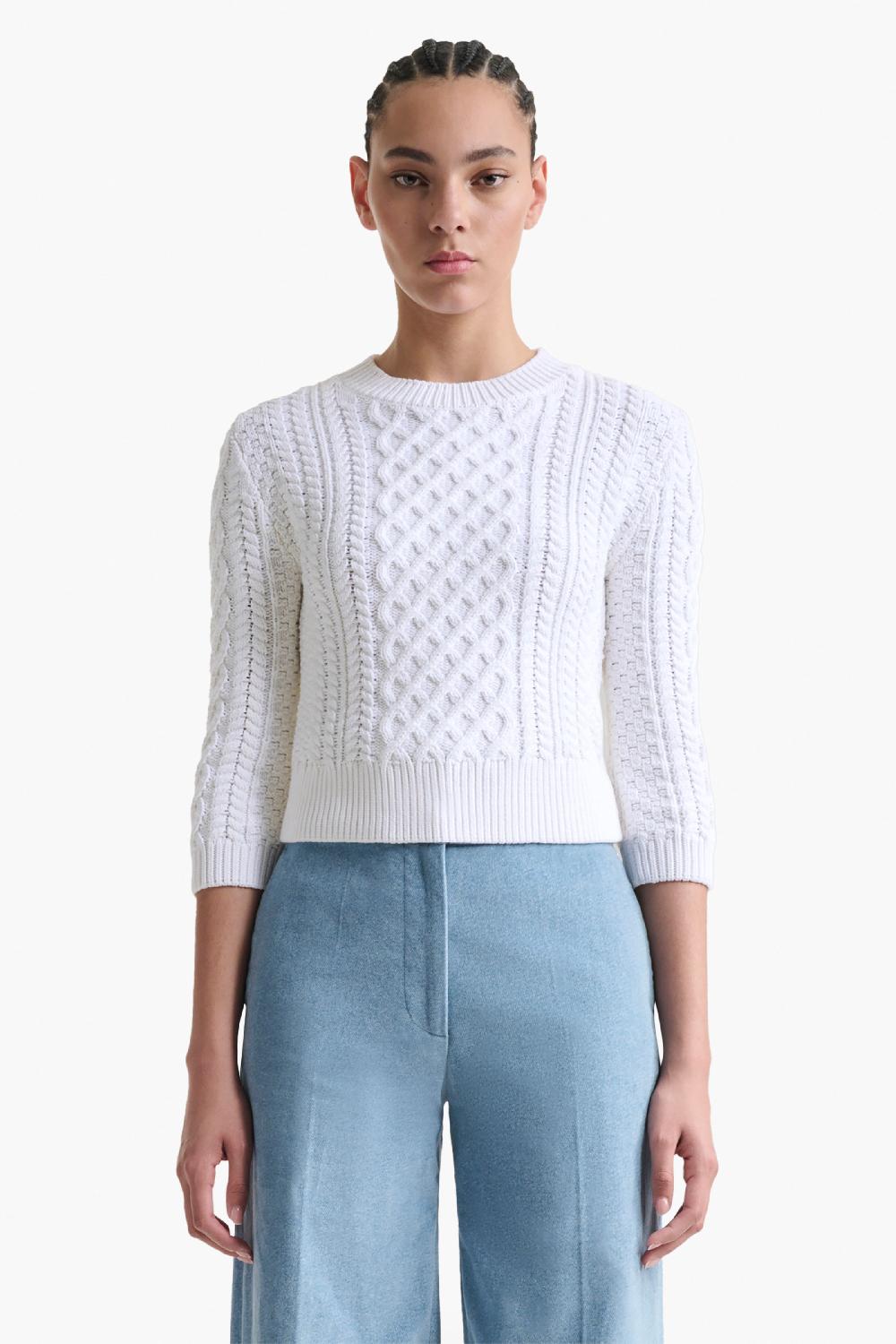 Altuzarra Cabbie Sweater Optic White