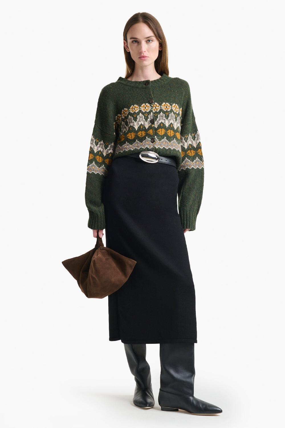 altuzarra Cammie Sweater Dark Forest Fairisle