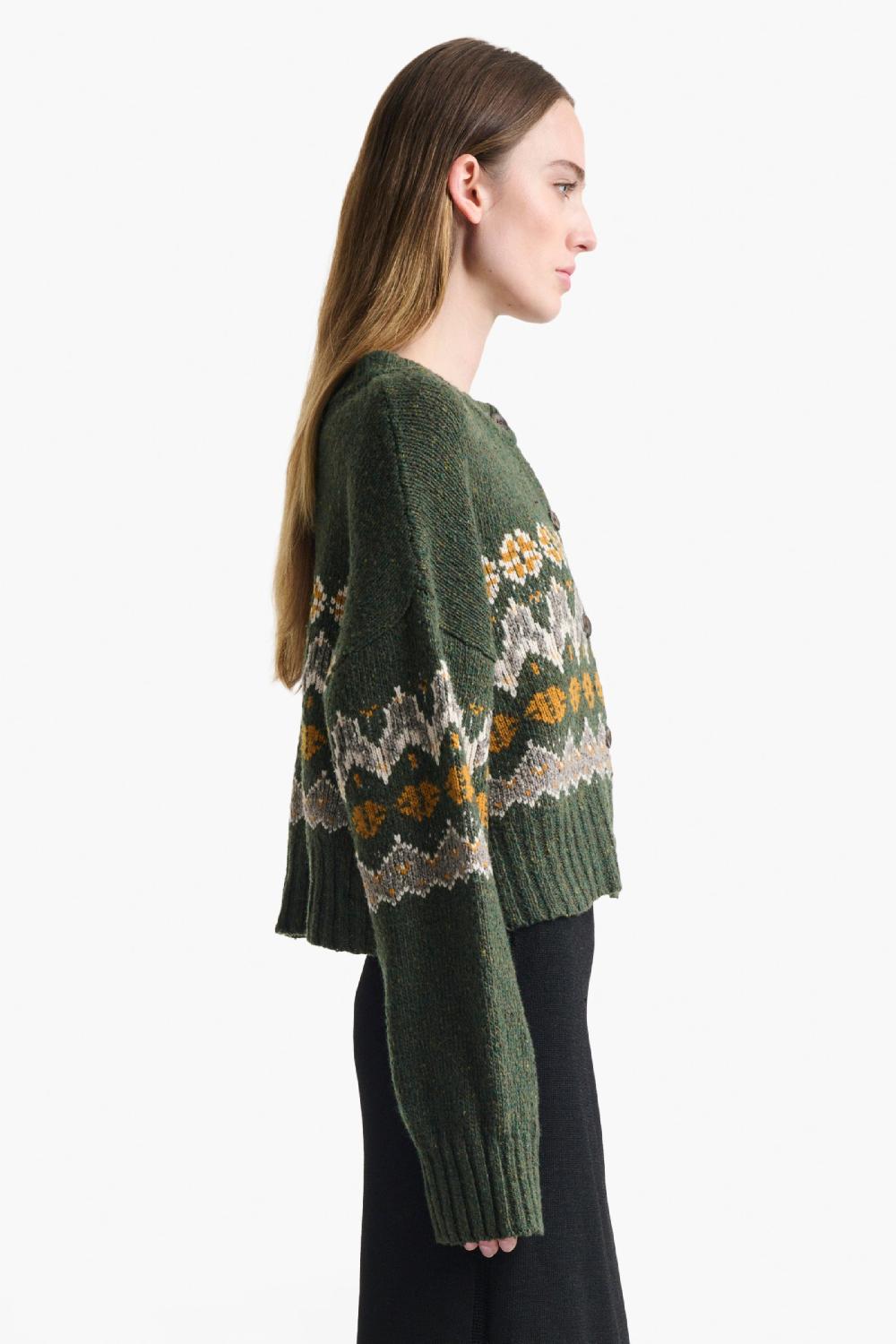 Altuzarra Cammie Sweater Dark Forest Fairisle