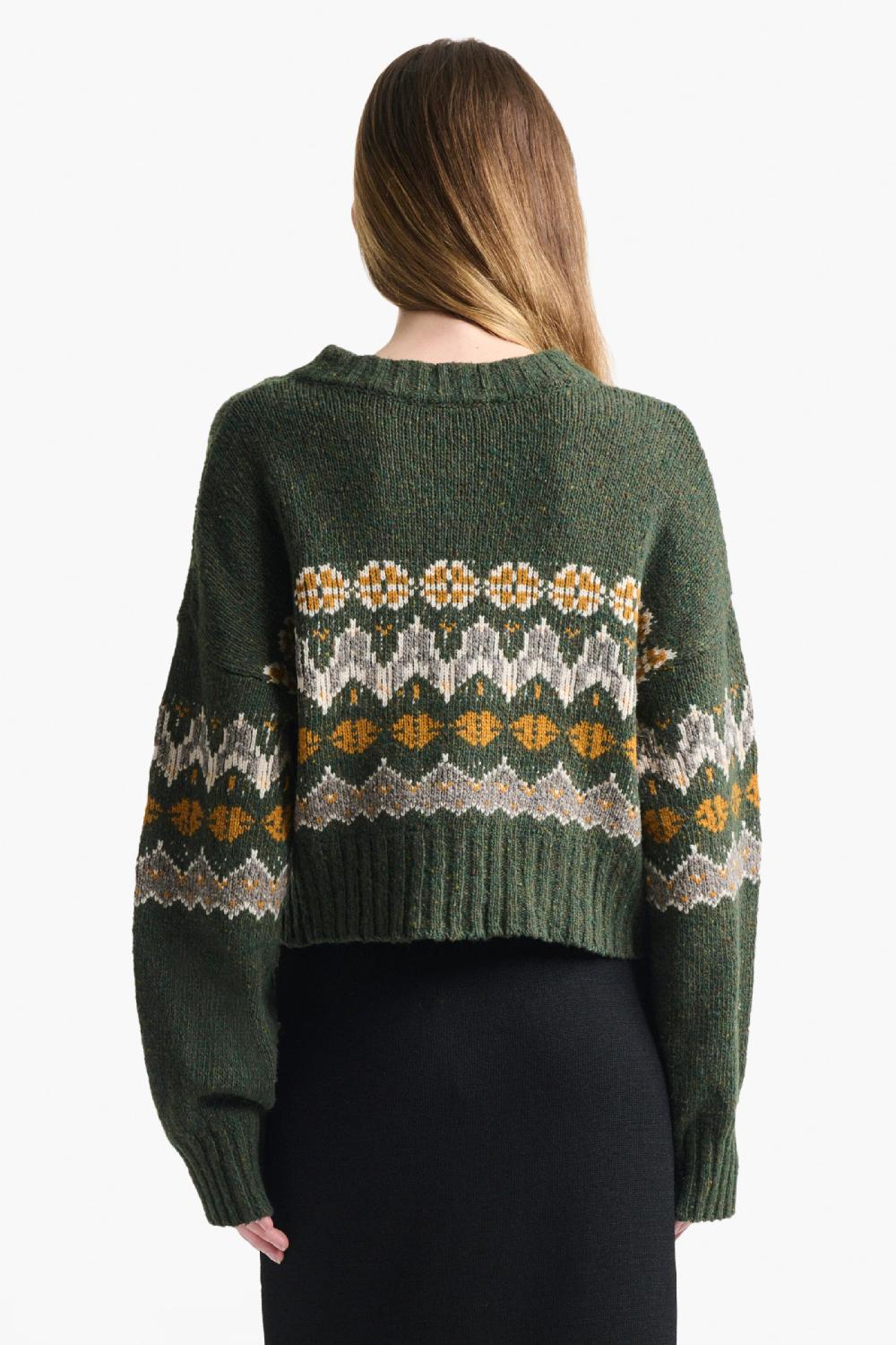 Altuzarra Cammie Sweater Dark Forest Fairisle