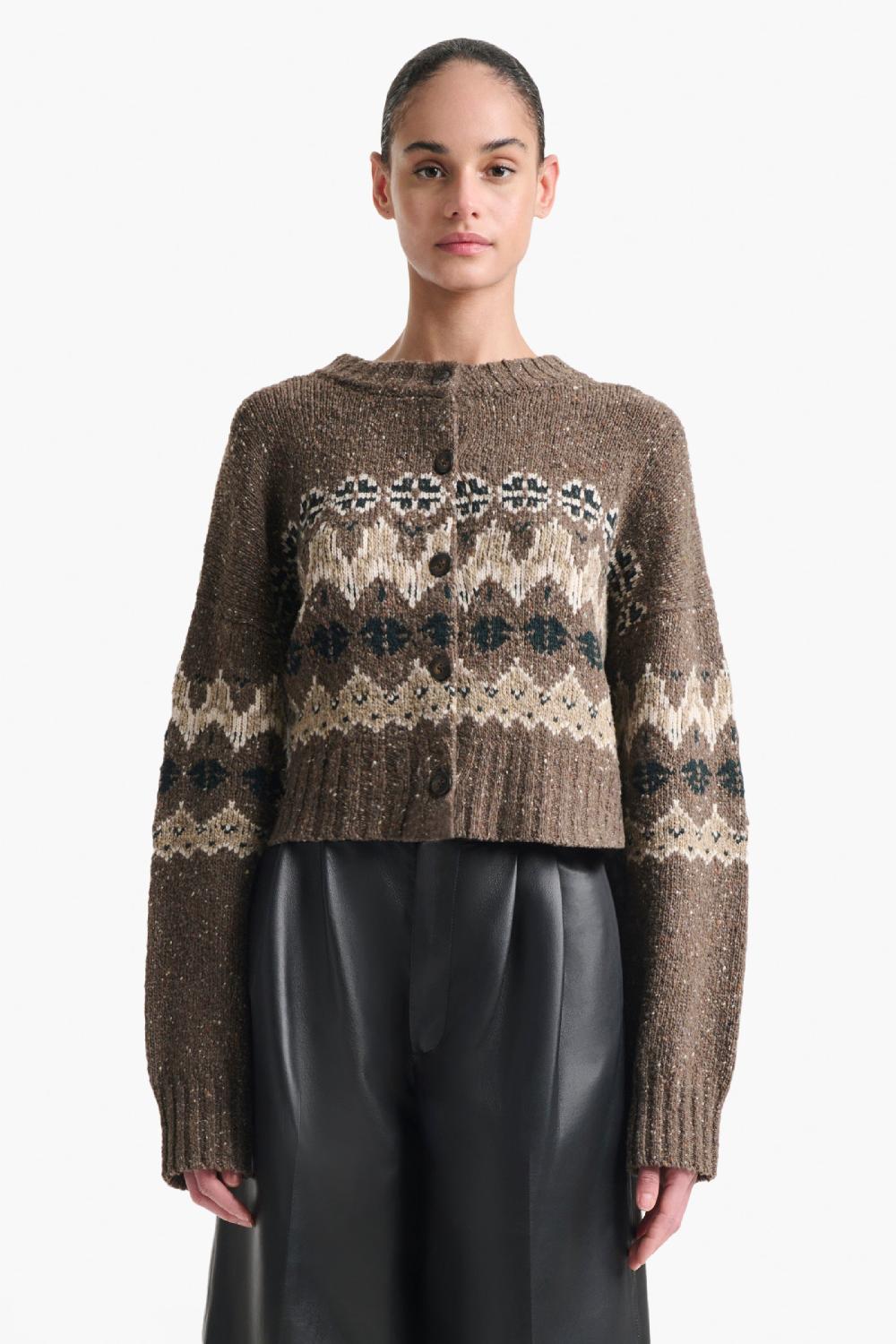 Altuzarra Cammie Sweater Oak Moss Fairisle