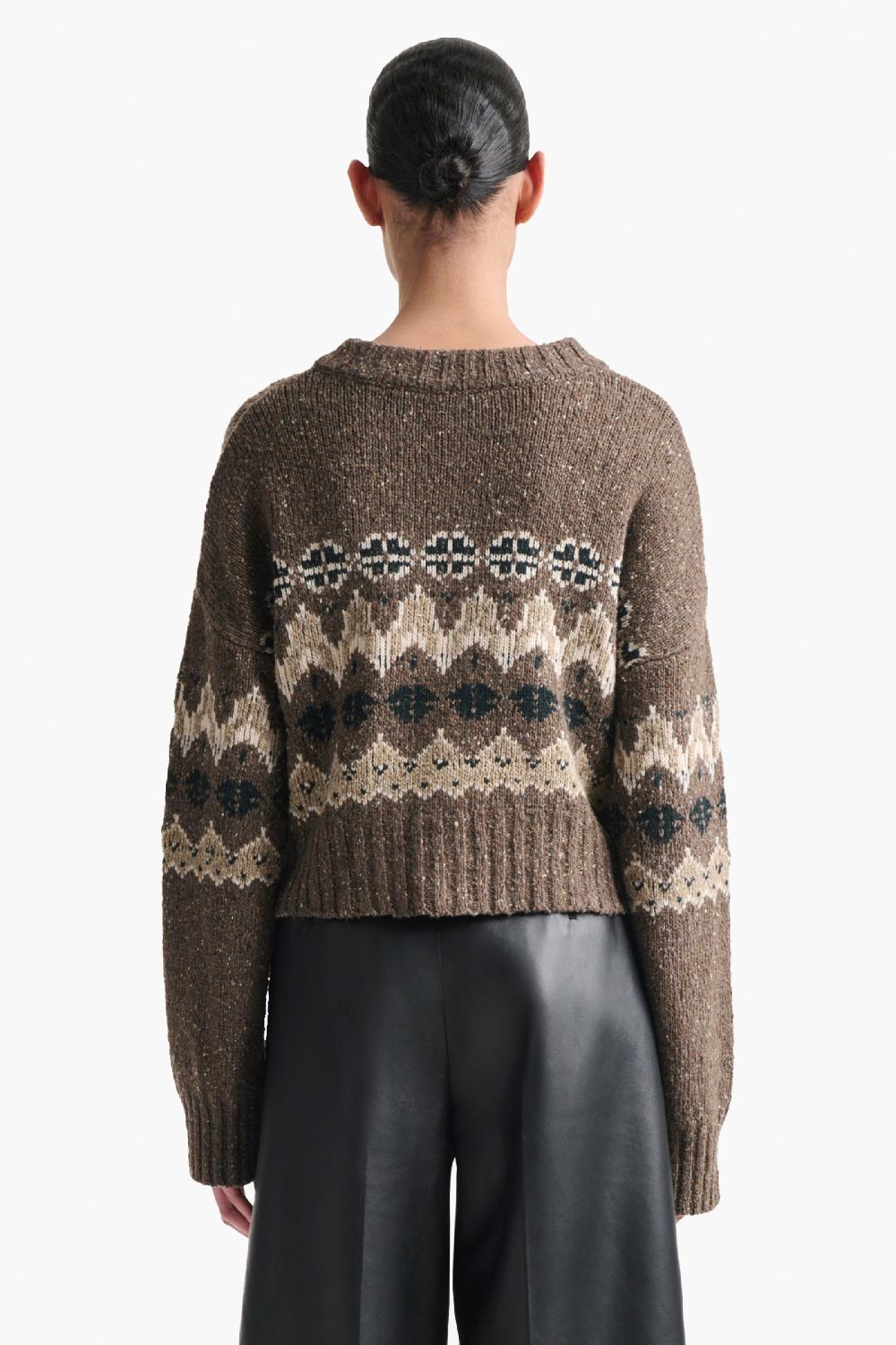 Altuzarra Cammie Sweater Oak Moss Fairisle