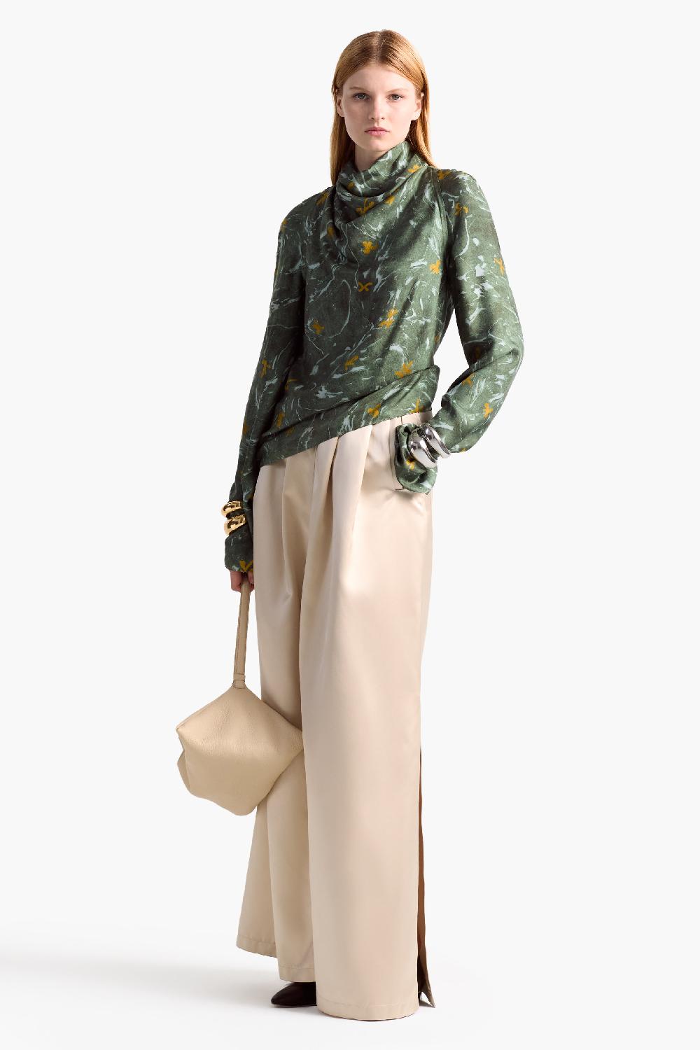 Altuzarra Cara Top Monstera Marbled Floral