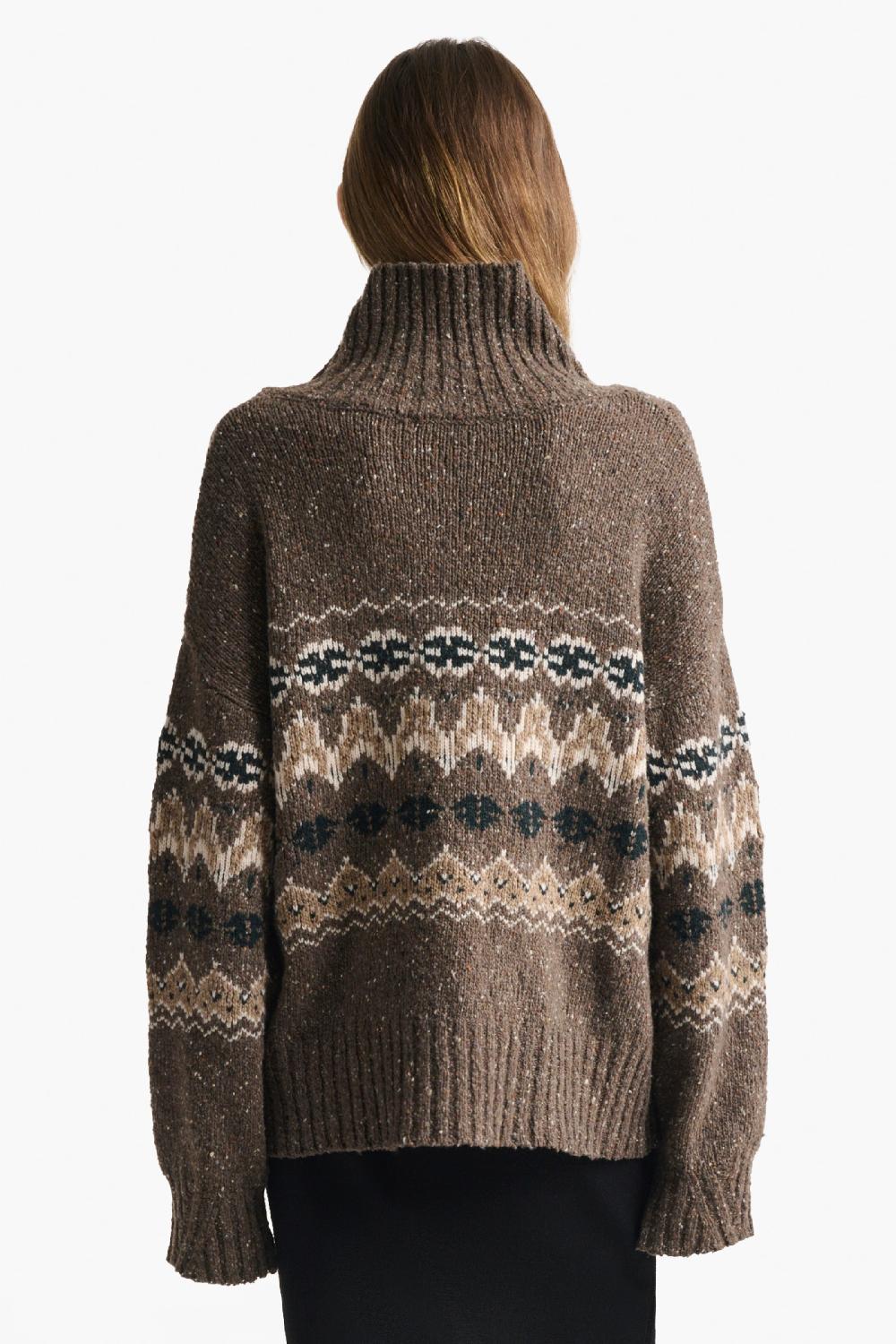 Altuzarra Cecie Sweater Oak Moss Fairisle