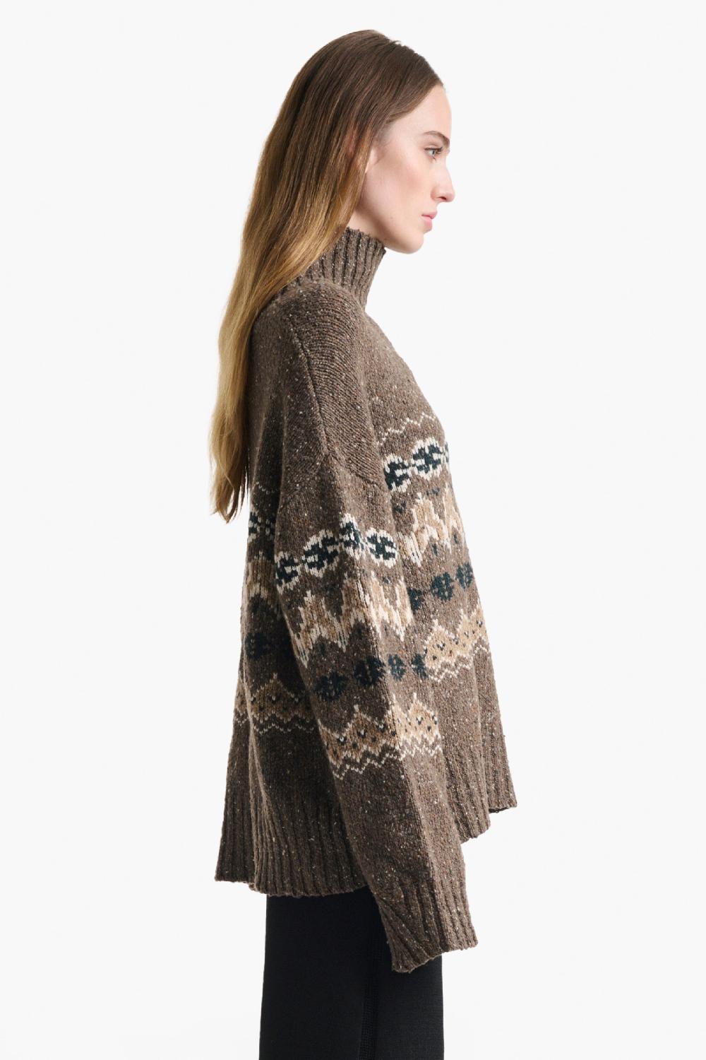 Altuzarra Cecie Sweater Oak Moss Fairisle