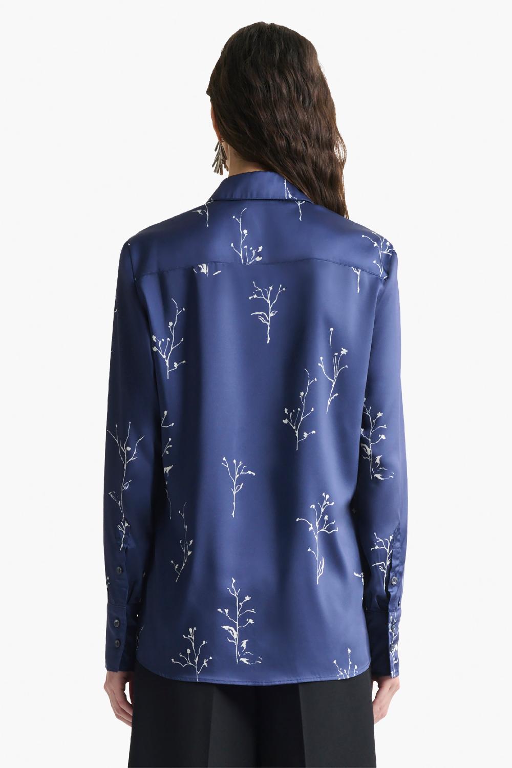 Altuzarra Chika Top Berry Blue Botanical