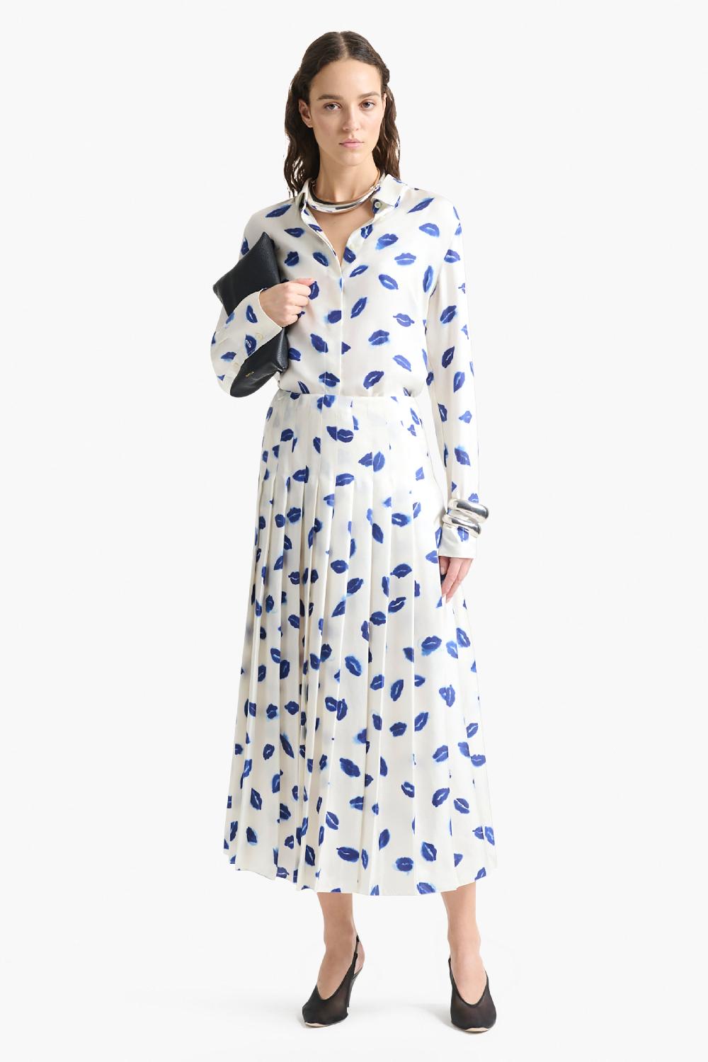 altuzarra Chika Top Berry Blue Kisses