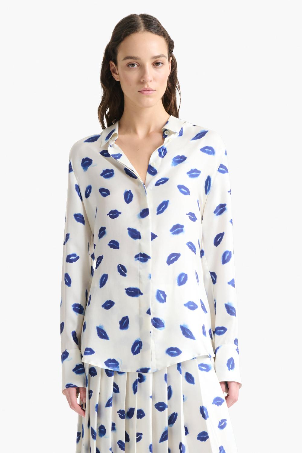 Altuzarra Chika Top Berry Blue Kisses