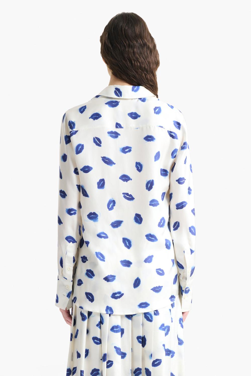 Altuzarra Chika Top Berry Blue Kisses