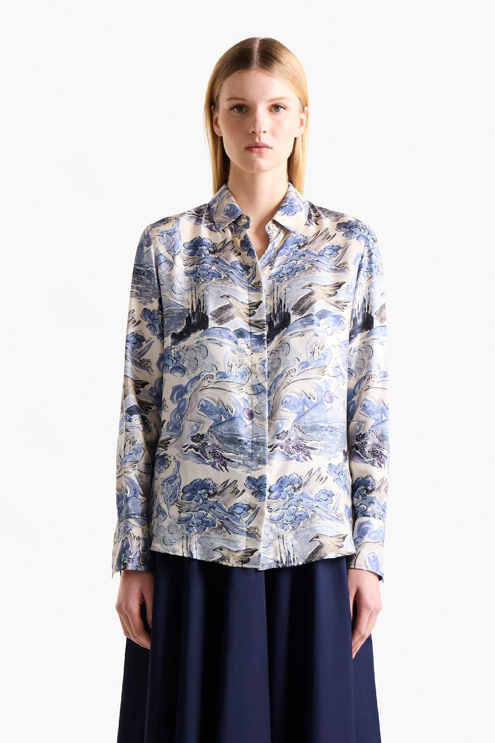 Altuzarra Chika Top Berry Blue Mythical