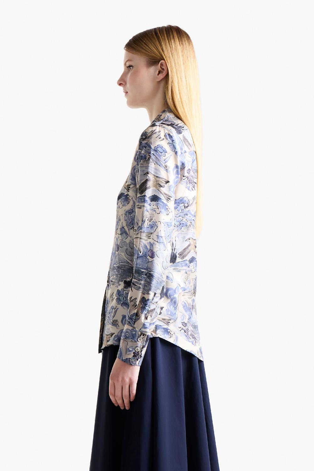 Altuzarra Chika Top Berry Blue Mythical