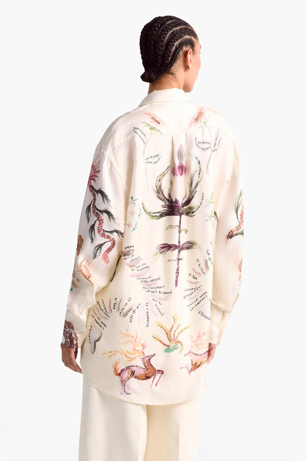 Altuzarra Chika Top Ivory Figurative Tattoo