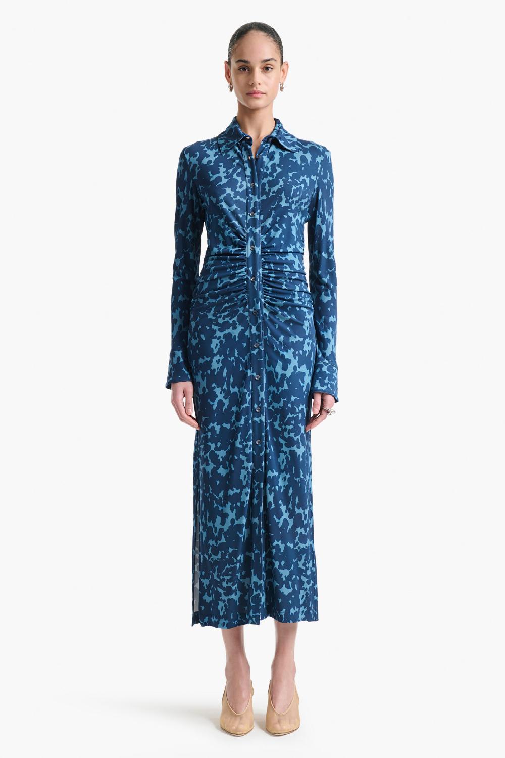 Altuzarra Claudia Dress Ash Blue Tortoise