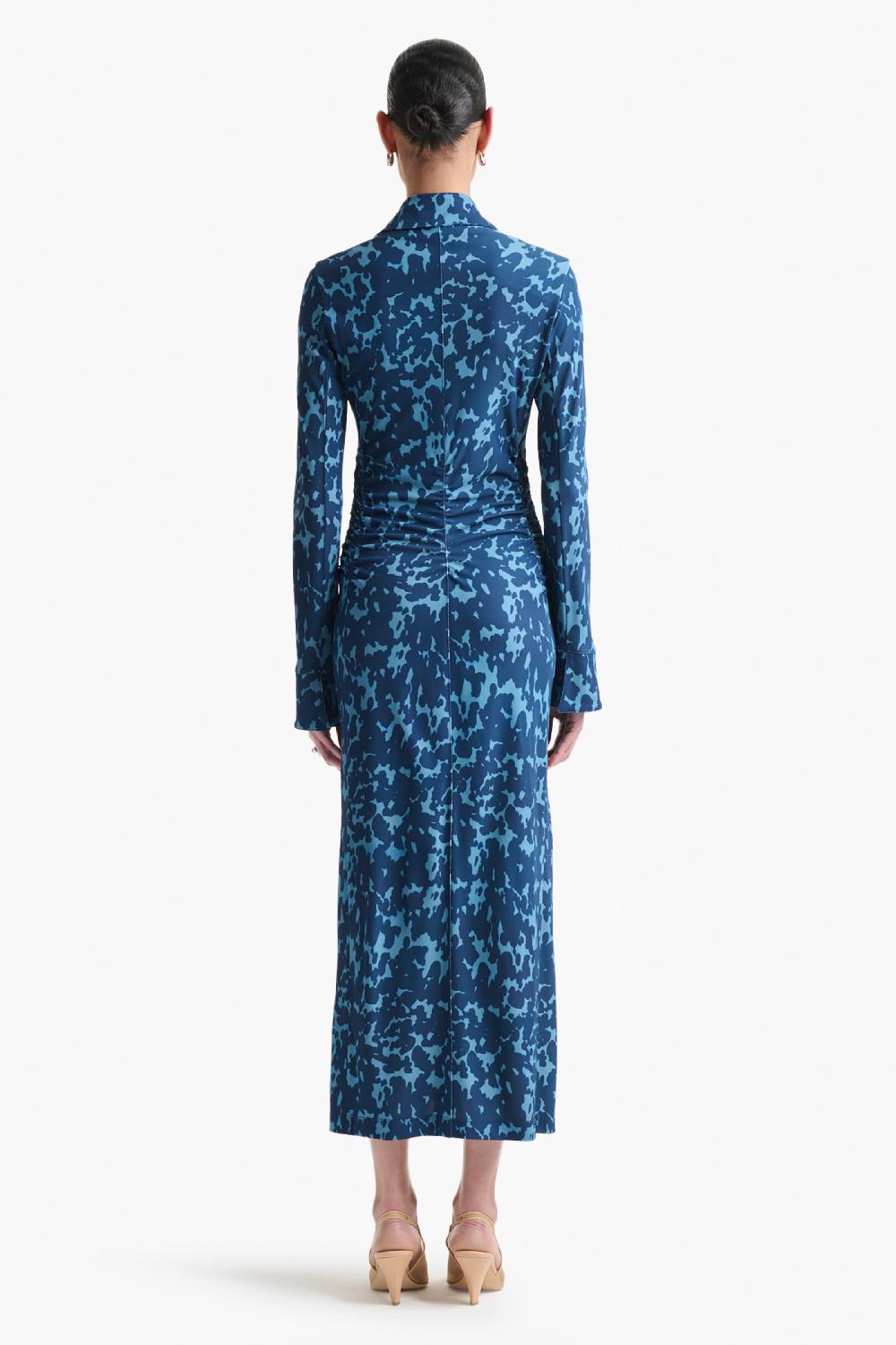 Altuzarra Claudia Dress Ash Blue Tortoise