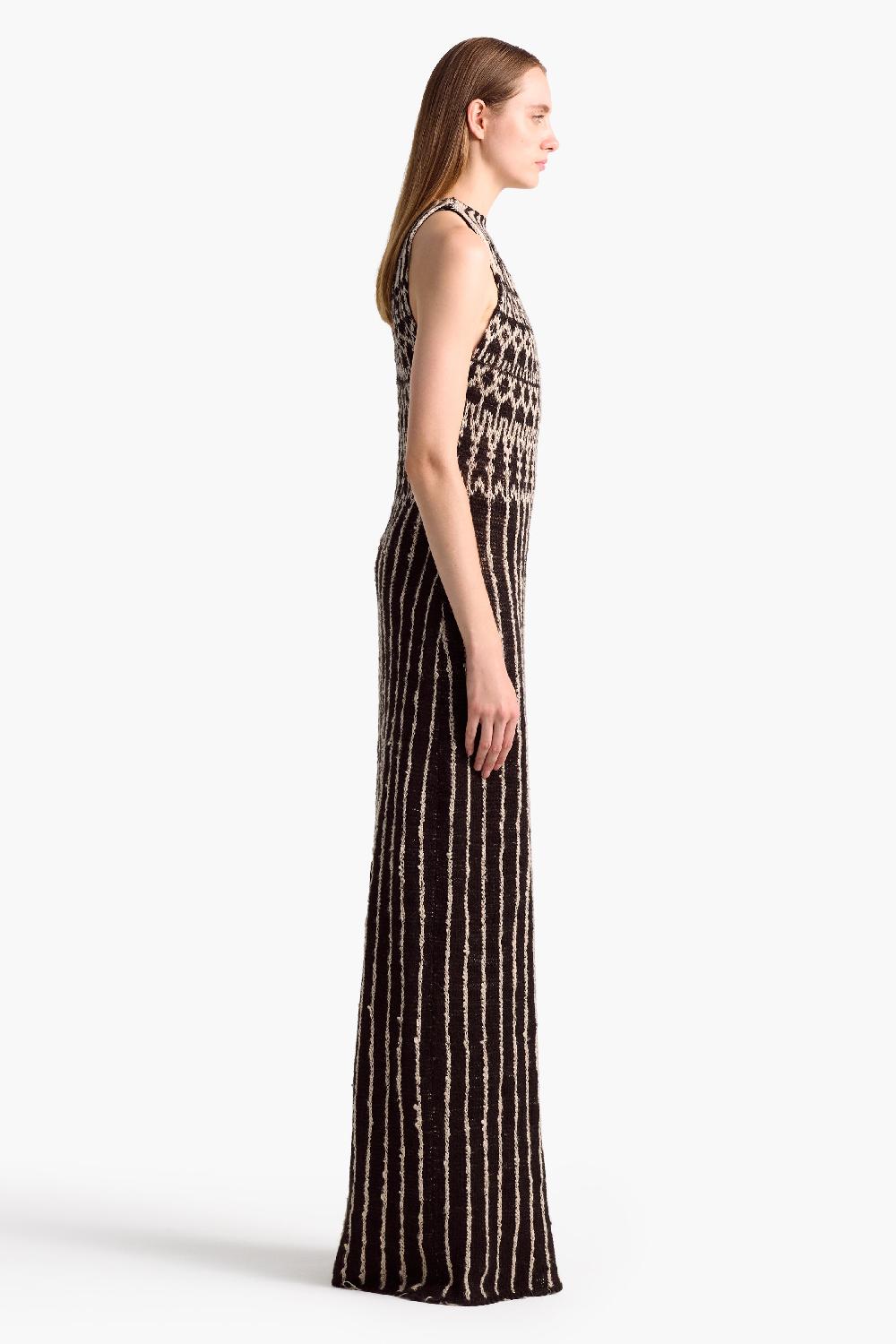 Altuzarra Cole Dress Black/Antique Pearl