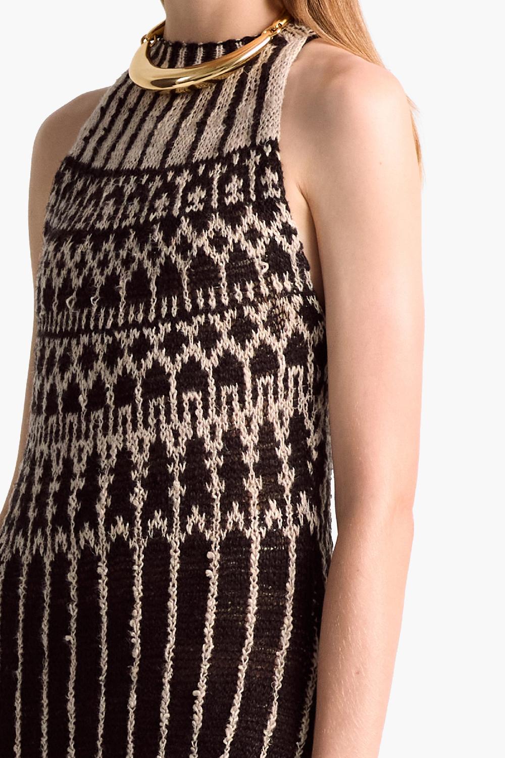 Altuzarra Cole Dress Black/Antique Pearl