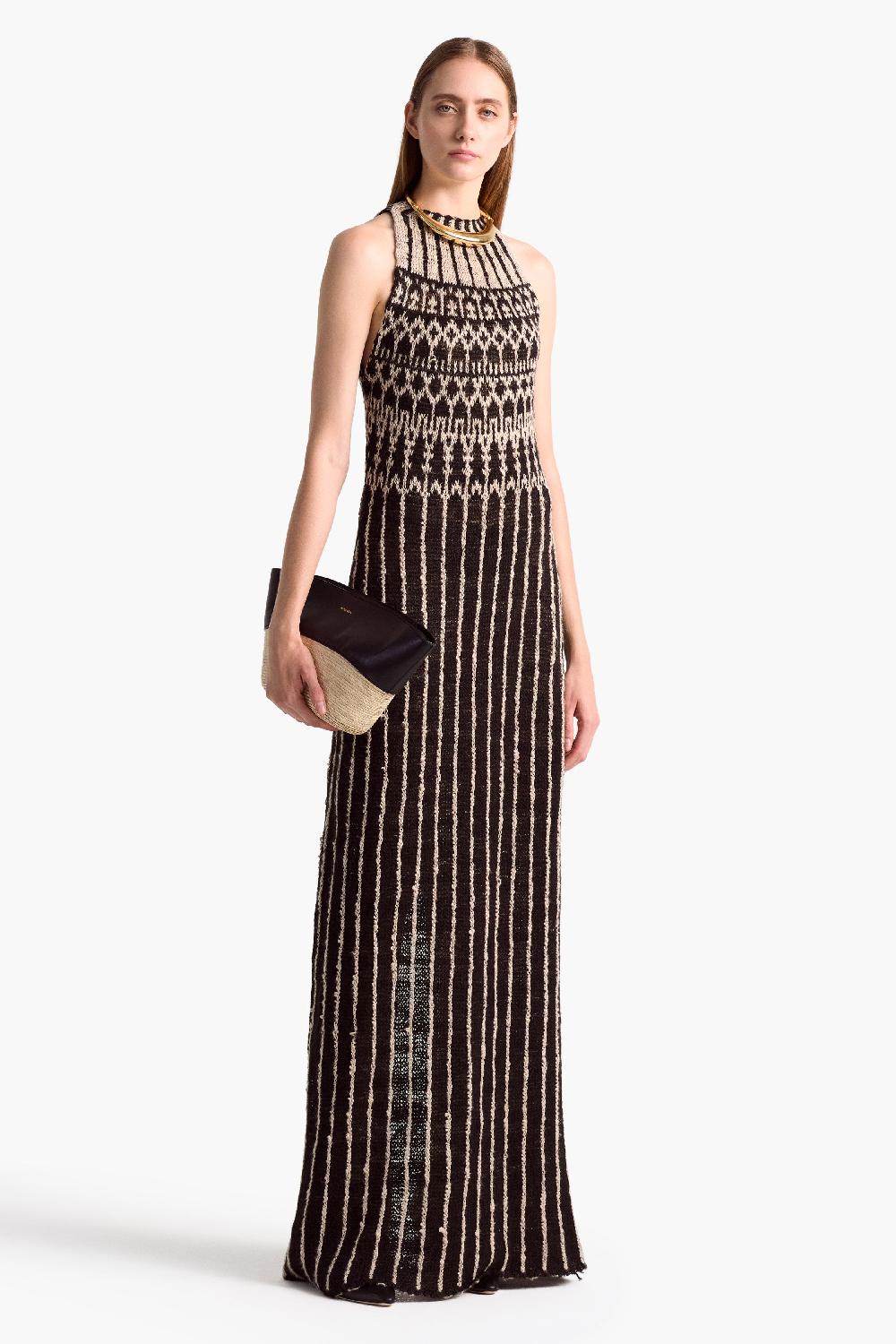 altuzarra Cole Dress Black/Antique Pearl