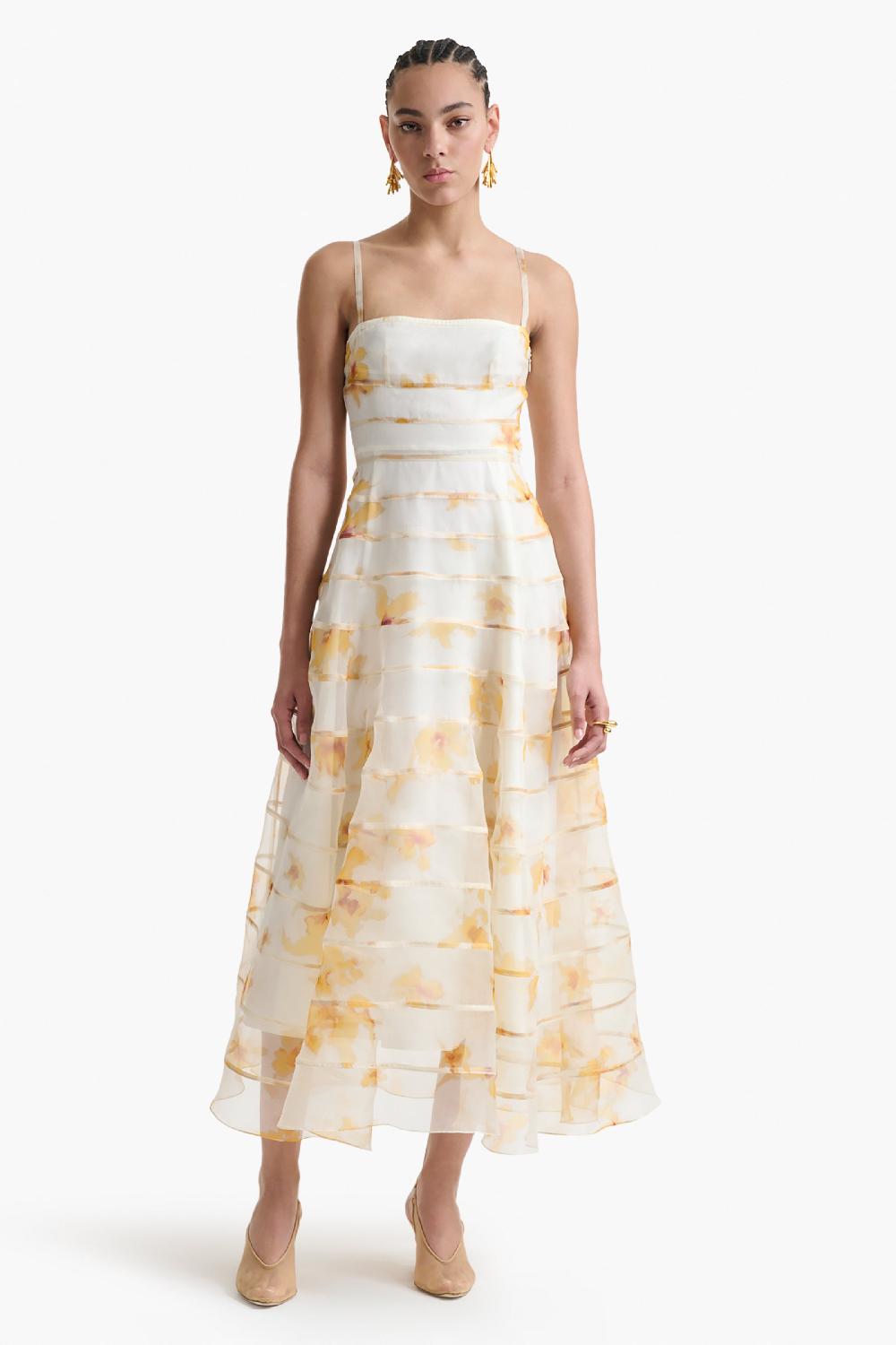 Altuzarra Connie Dress Ivory Flowers