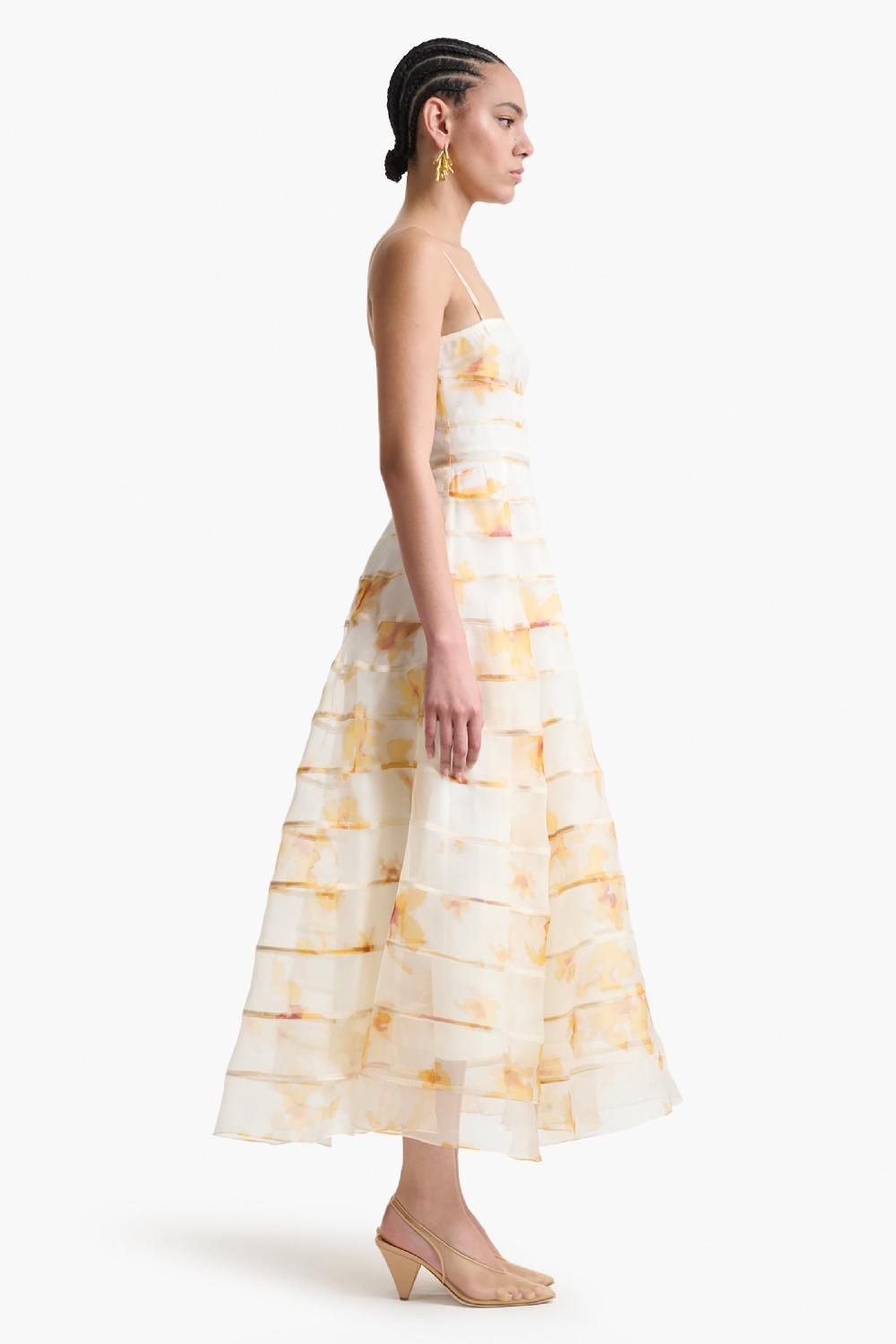 Altuzarra Connie Dress Ivory Flowers