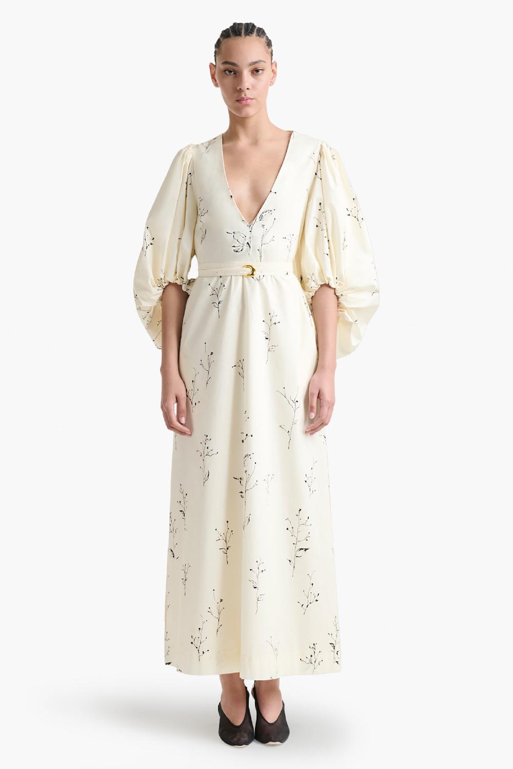 Altuzarra Corrie Dress Ivory Botanical