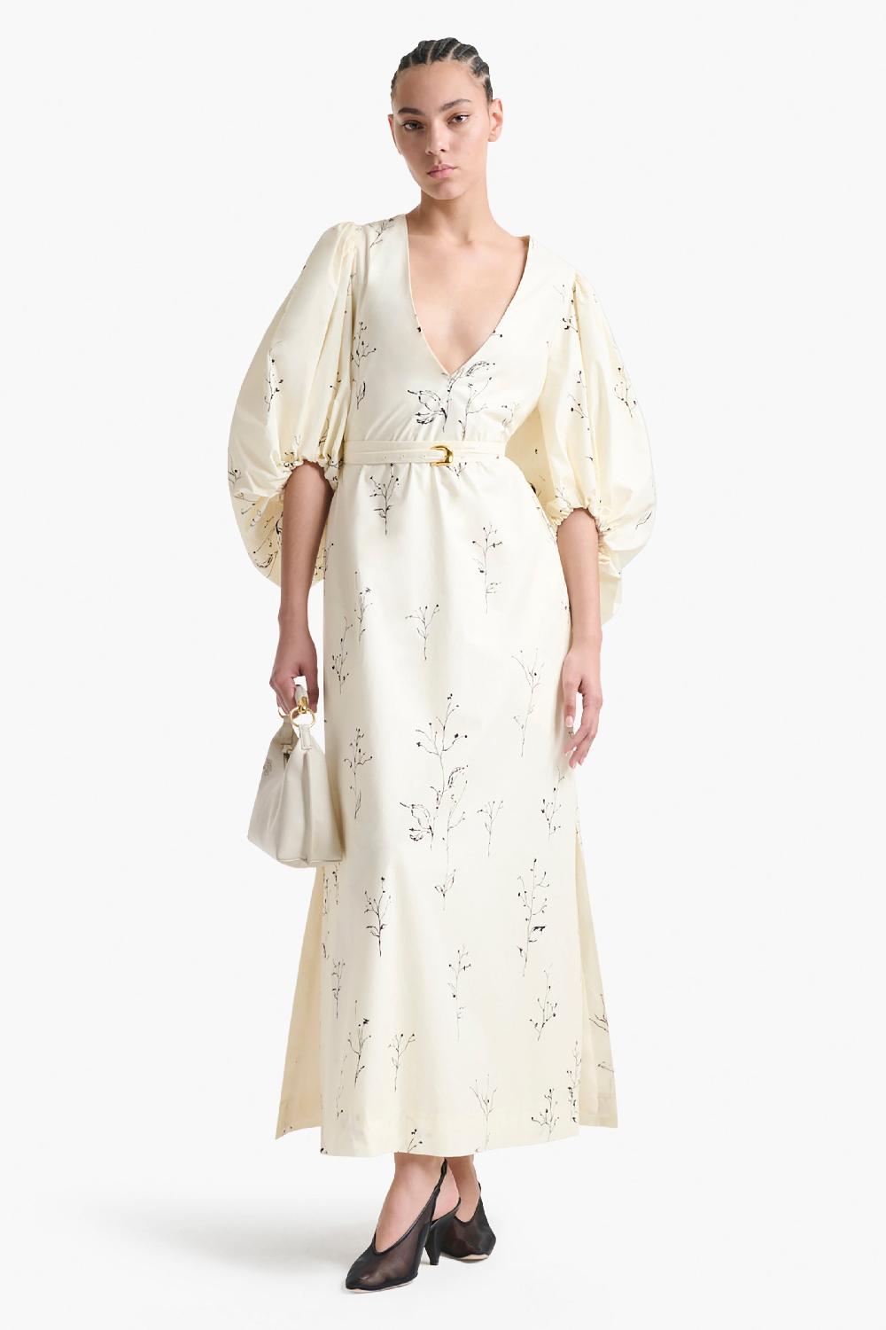 altuzarra Corrie Dress Ivory Botanical