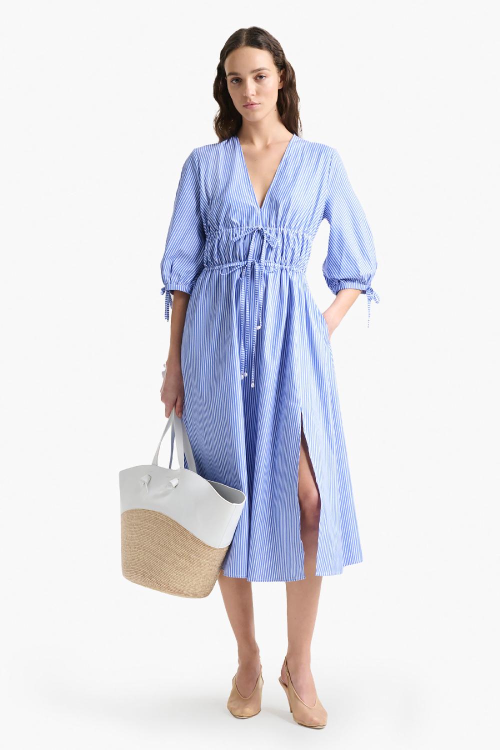altuzarra Donrine Dress Tidal Blue Stripe