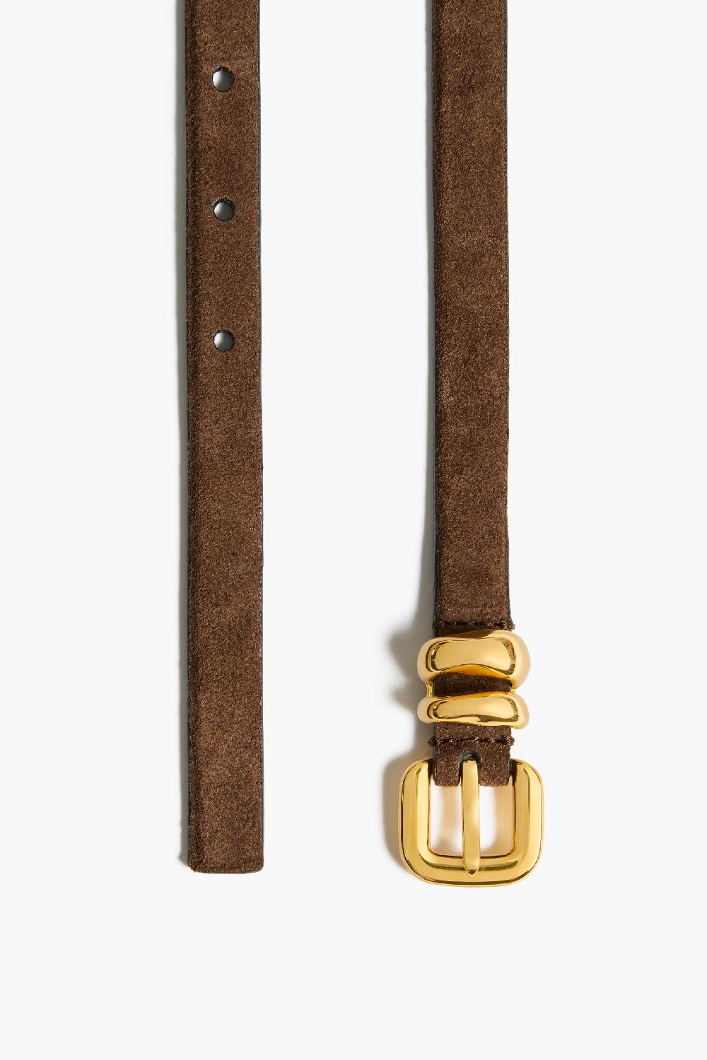 altuzarra Double Skinny Belt Chocolate