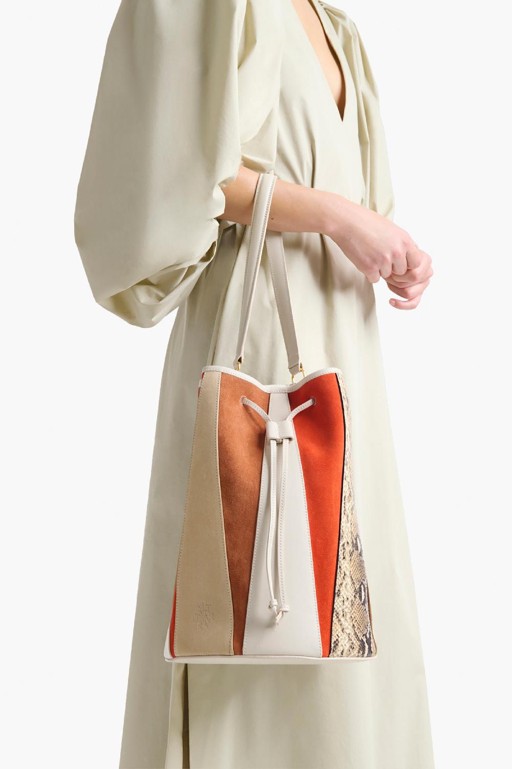 altuzarra Drum Bag Large Patchwork/Ivory