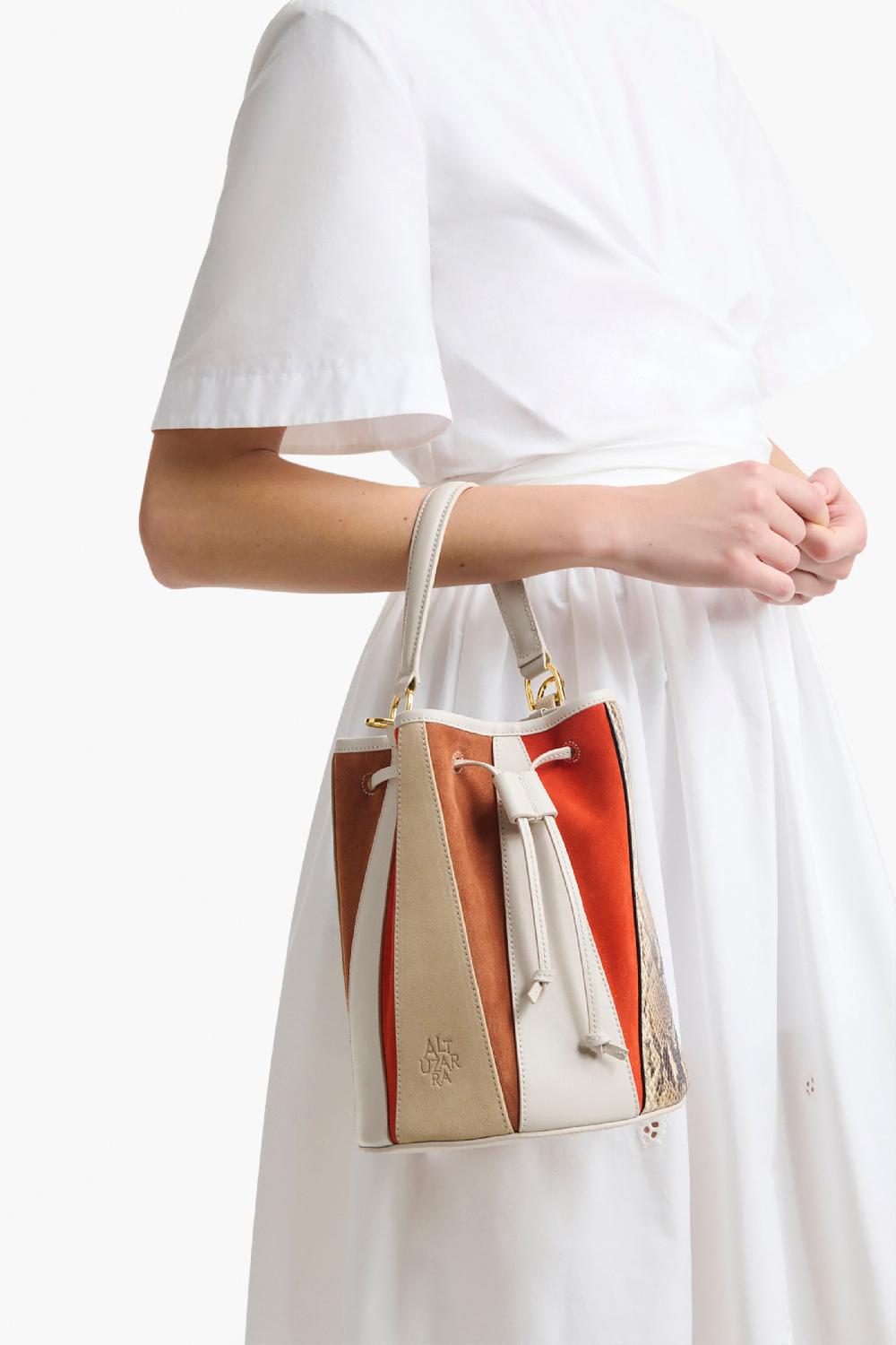 altuzarra Drum Bag Small Patchwork/Ivory