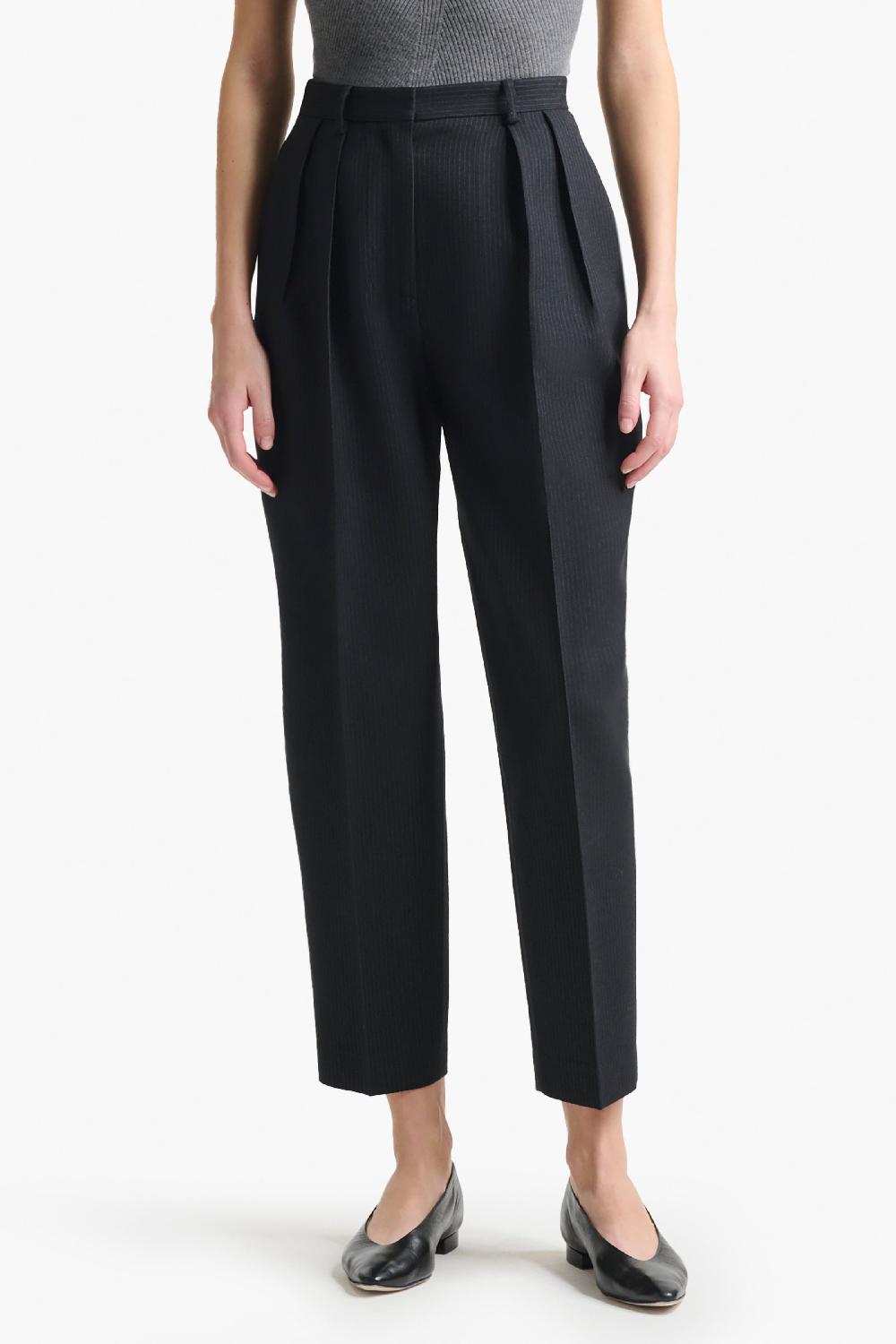 Altuzarra Emmett Pant Black/Ivory Pinstripe