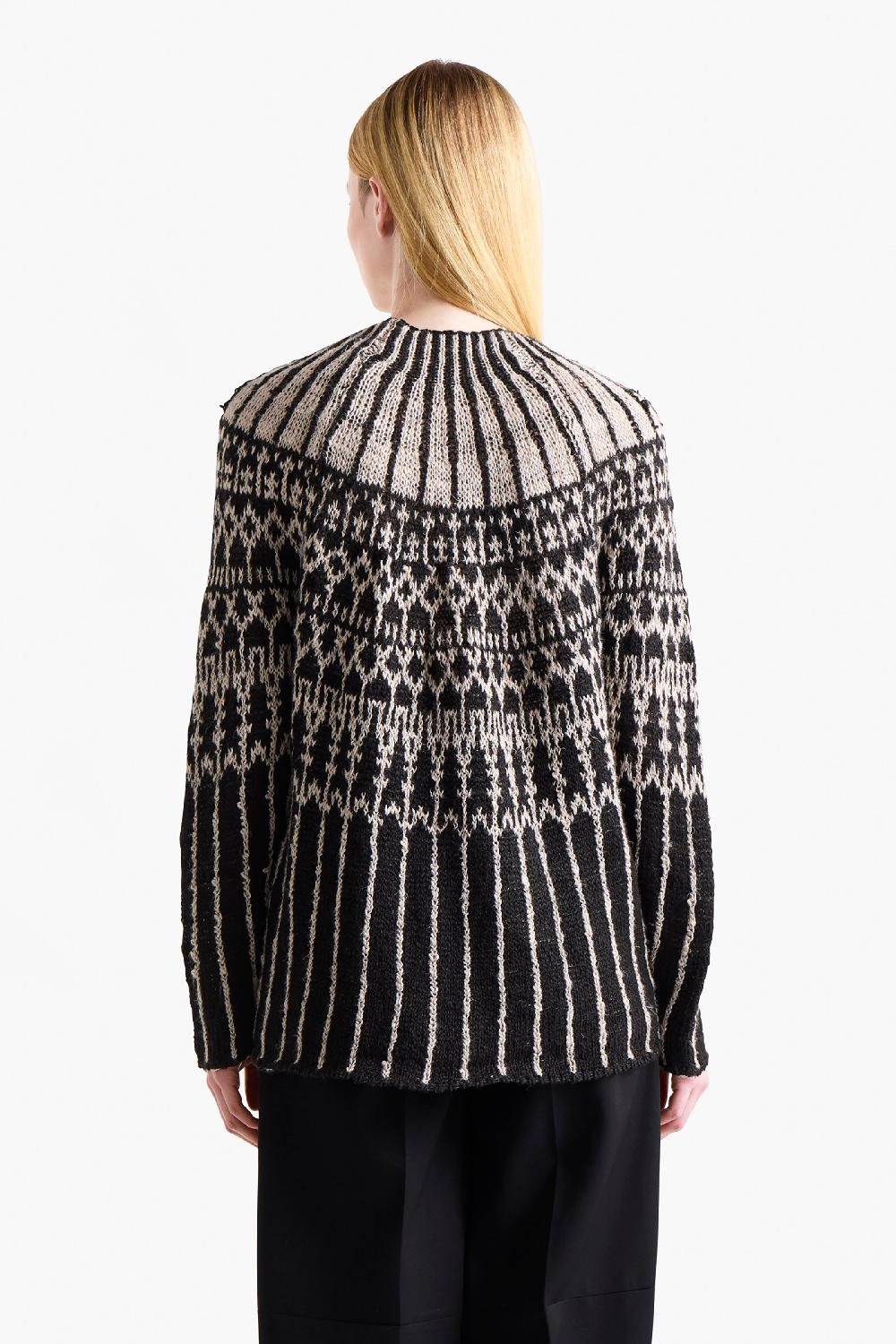 Altuzarra Flick Sweater Black/Antique Pearl