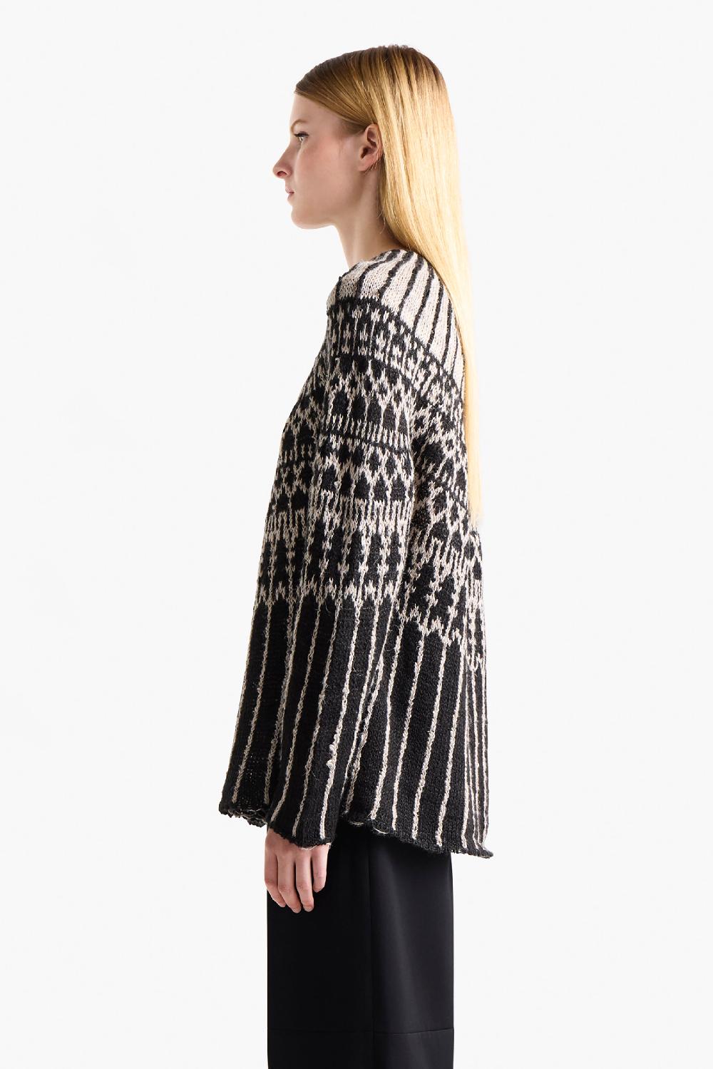 Altuzarra Flick Sweater Black/Antique Pearl