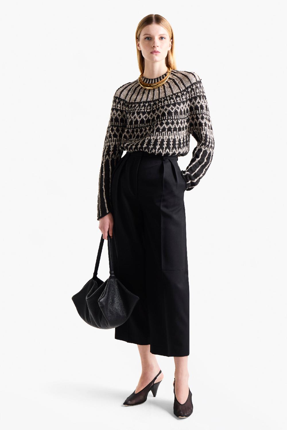 Altuzarra Flick Sweater Black/Antique Pearl