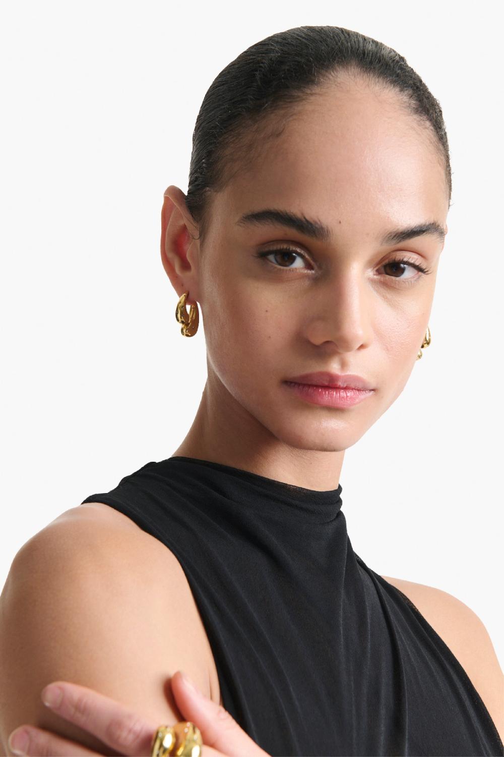 altuzarra Front Back Dangle Drop Earring Gold