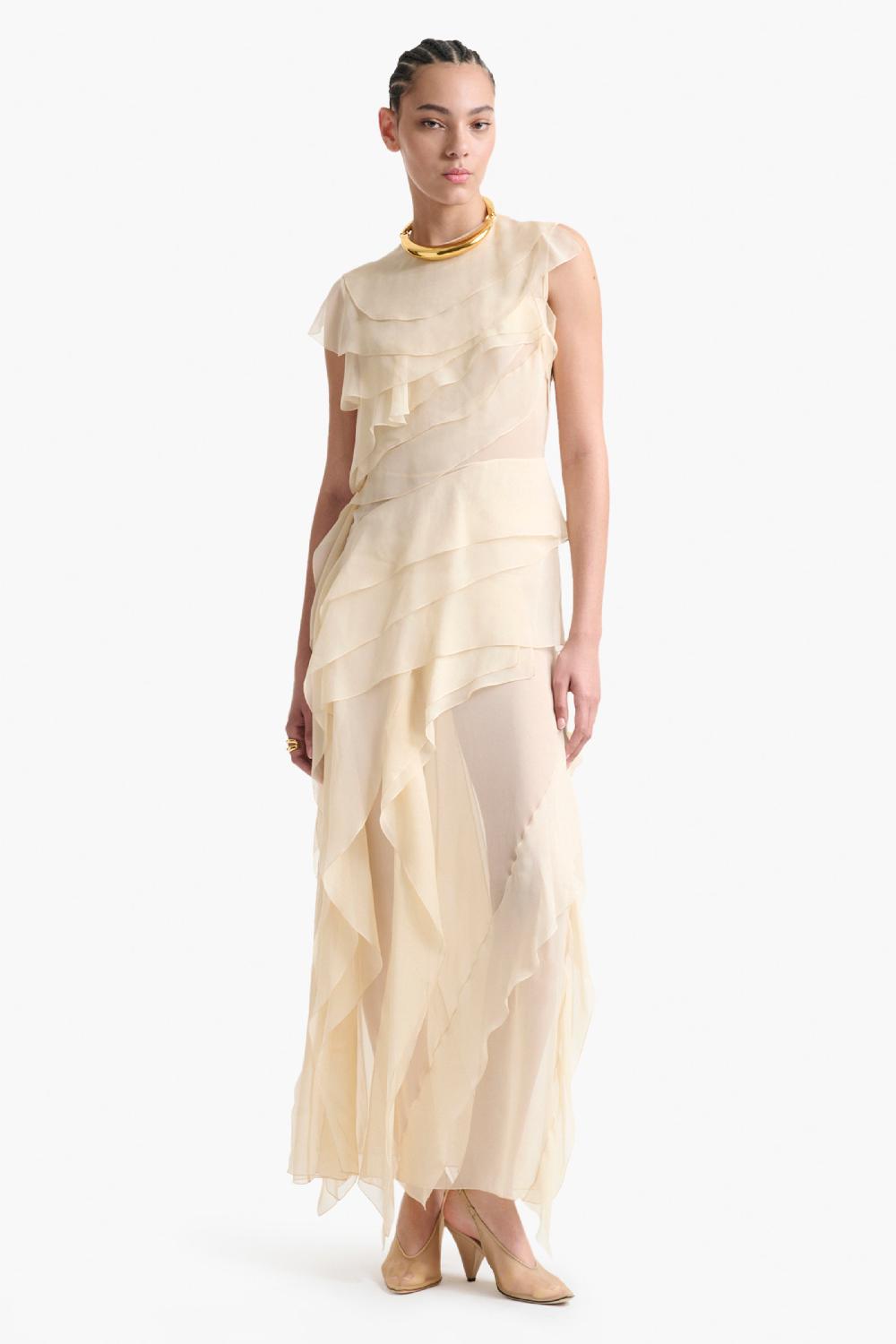 altuzarra Gigi Dress Tapioca