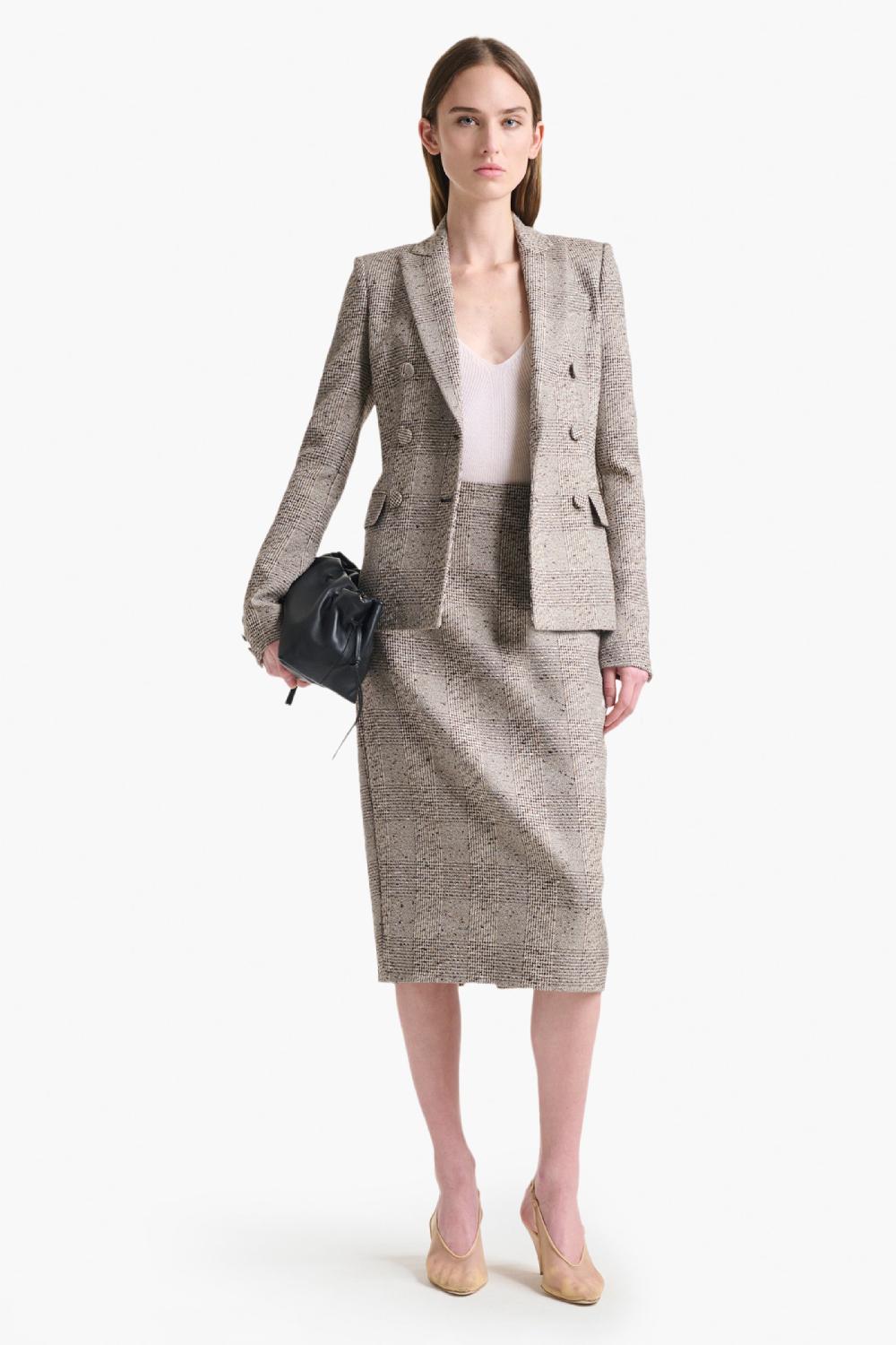 altuzarra Hank Skirt Brown Plaid