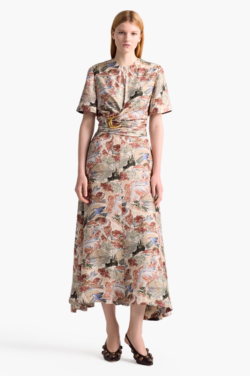 altuzarra Honey Dress Fawn Mythical All Over