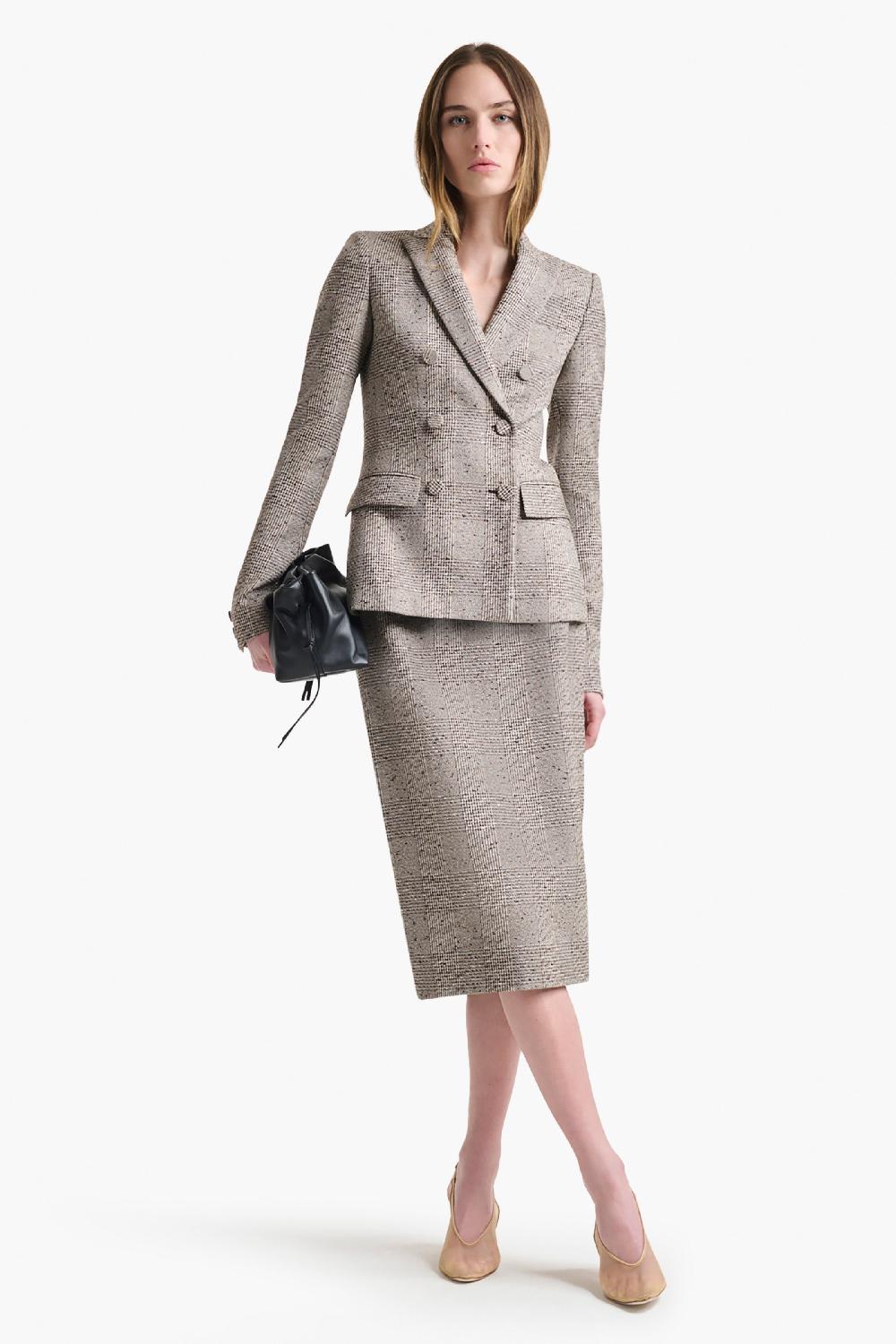 altuzarra Indiana Jacket Brown Plaid