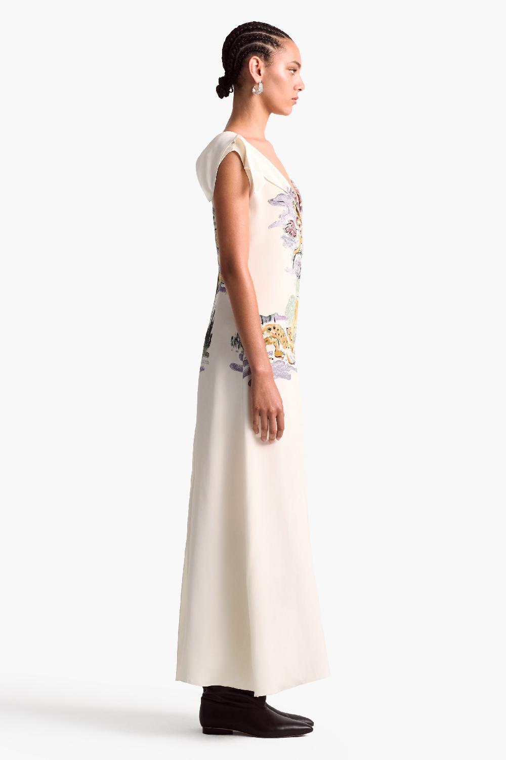 Altuzarra Jophee Dress Ivory Mythical Scenery